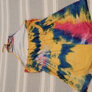 Mid back shorts romper